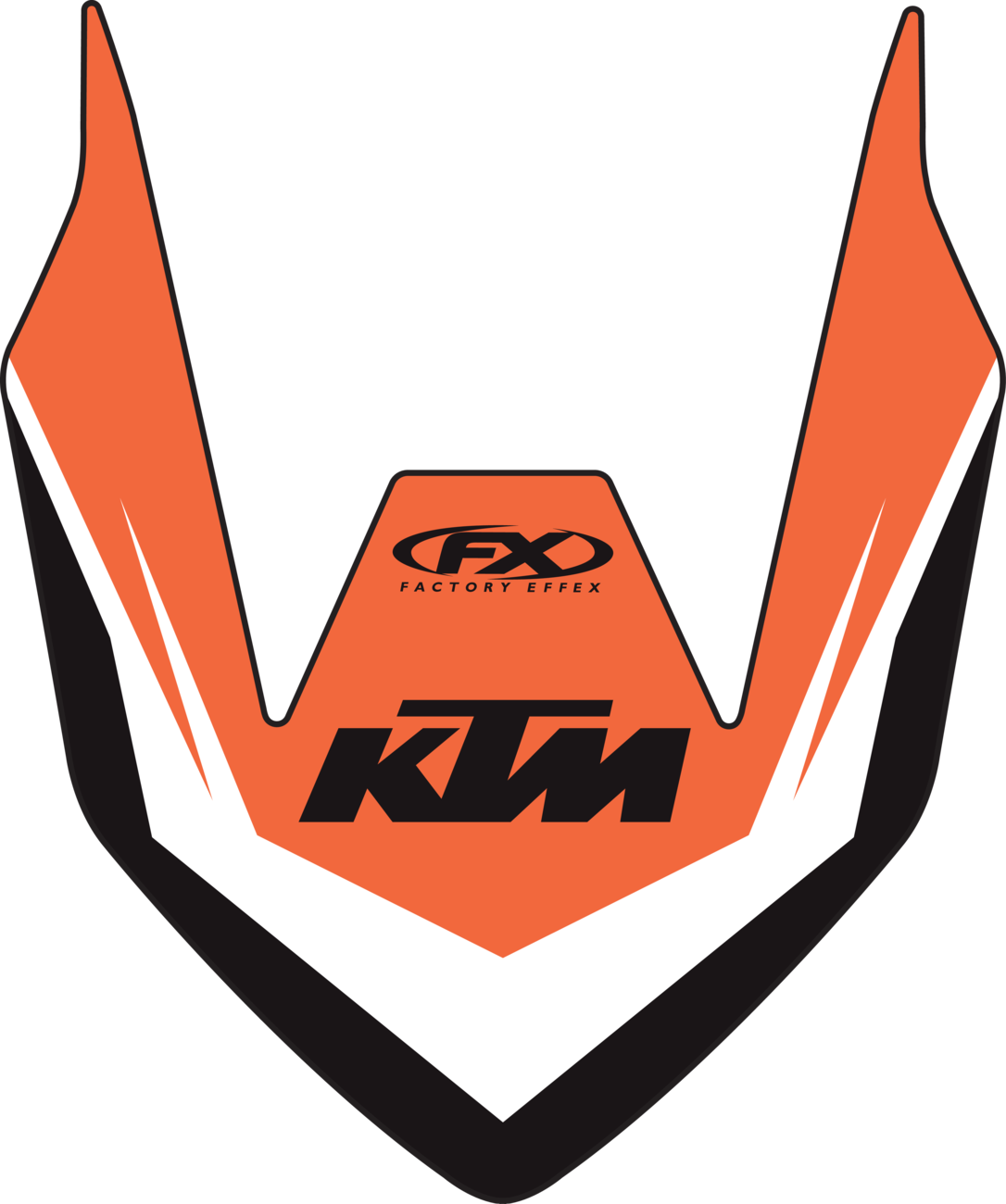 Factory Effex Front Fender Graphic KTM SX / EXC / MXC 125cc-525cc 1998-2007