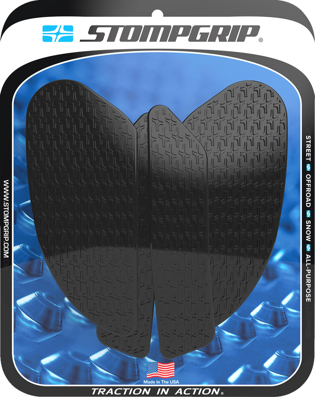 Stompgrip Traction Pad Tank Grips - Icon - Black - KLX 230/S/SM Kawasaki