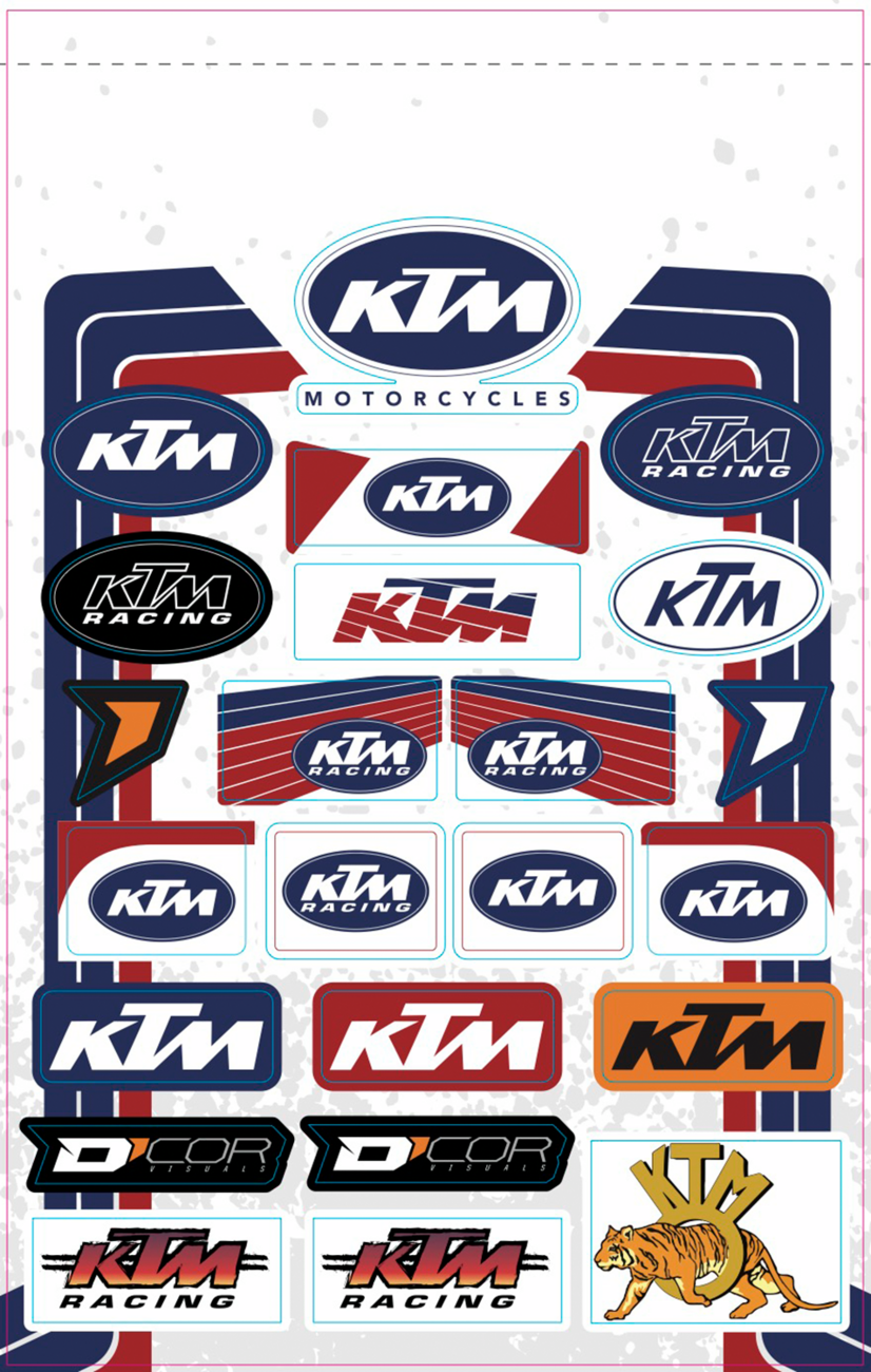 D'cor visuals Decal Sheet - KTM Retro