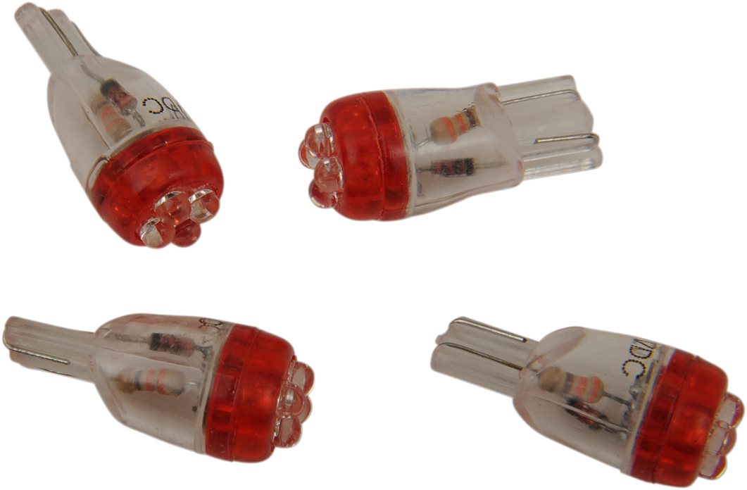 Drag specialties Mini Wedge LED Bulbs - Red