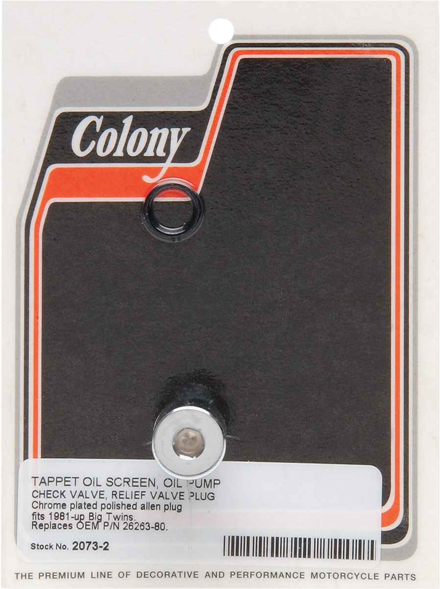 COLONY Oil Pump Plug