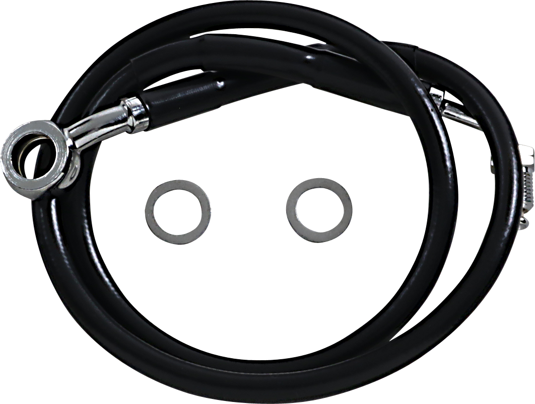Drag specialties Brake Line - +8" - Black - '18-'23 Softail Harley Davidson