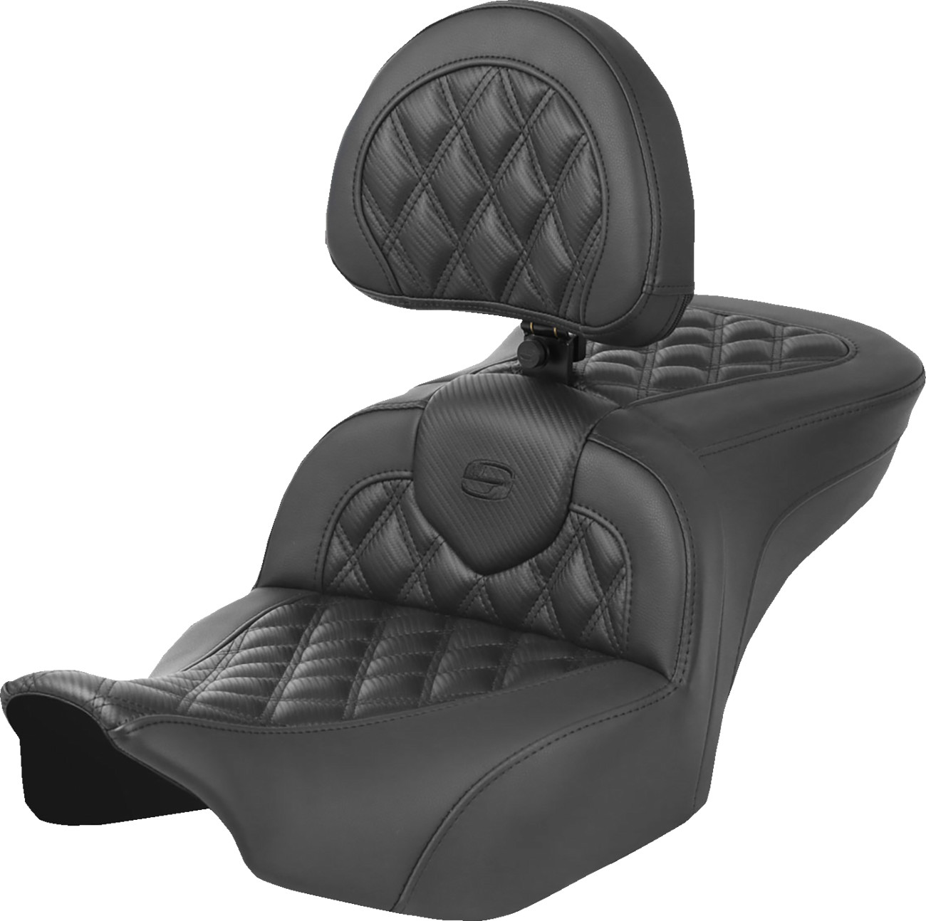 Saddlemen Roadsofa LS Lattice Stitch 2-Up Seat For Harley FLHX / FLTRX 2023-2026