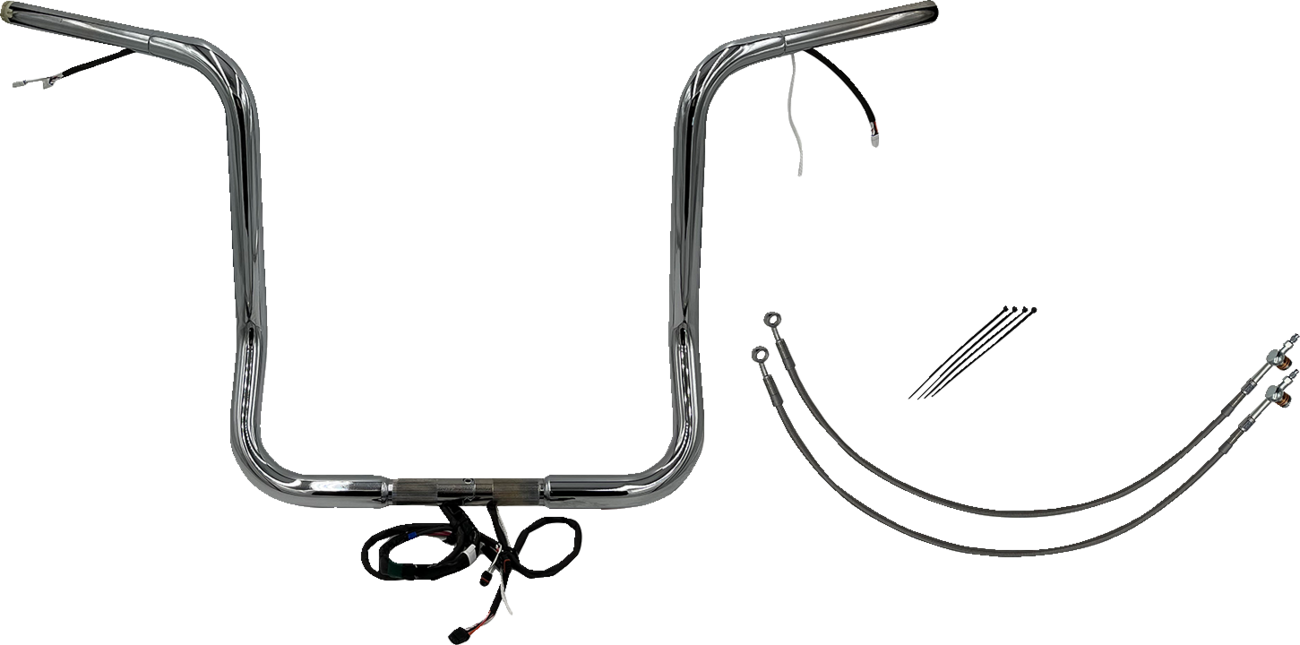Fat Baggers Inc. 1 1/4" Wired Round Top Handlebar Kit For Harley Touring 2016-2020