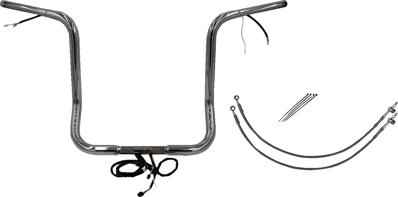 Fat Baggers Inc. 1 1/4" Wired Round Top Handlebar Kit For Harley Touring 2016-2020