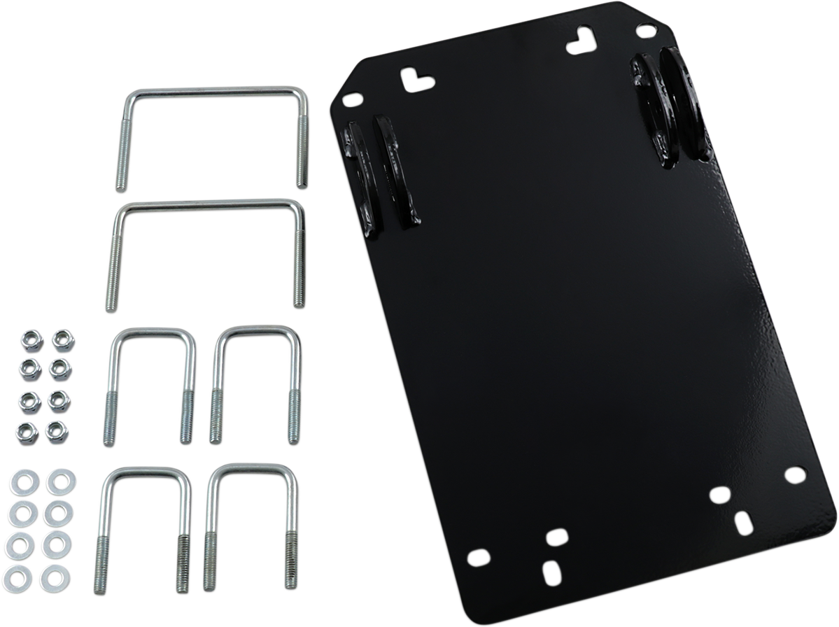Moose Racing Push Tube Conversion Kit Brackets For Plow Bottom Mount – Black Steel
