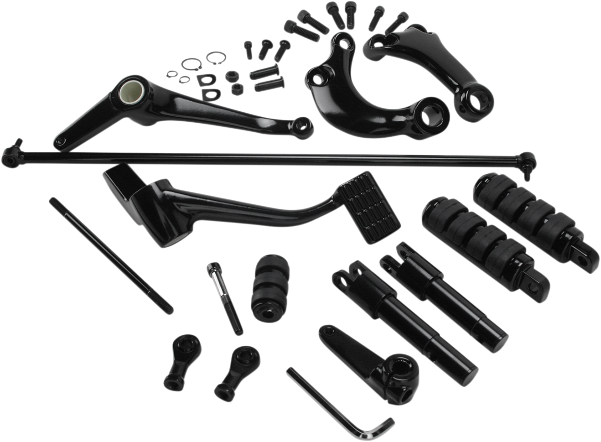 Drag Specialties Black Forward Foot Control Kit 04-13 Harley Davidson Sportster
