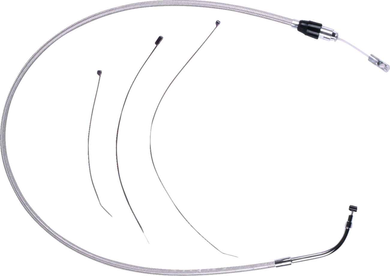 Polished Stainless Quick Connect Upper Clutch Cable