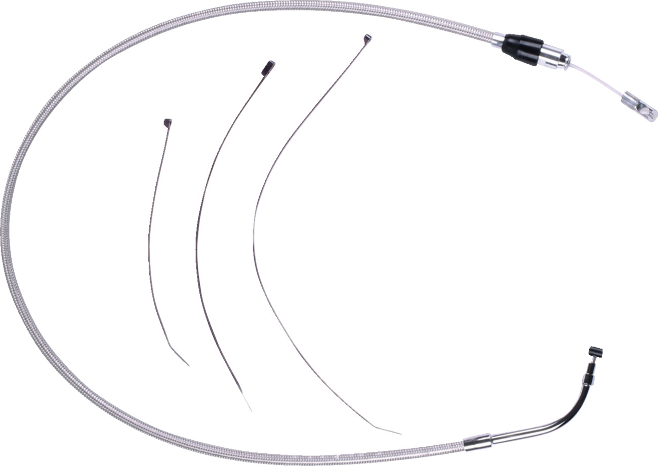 MAGNUM SHIELDING Polished Stainless Quick Connect Upper Clutch Cable