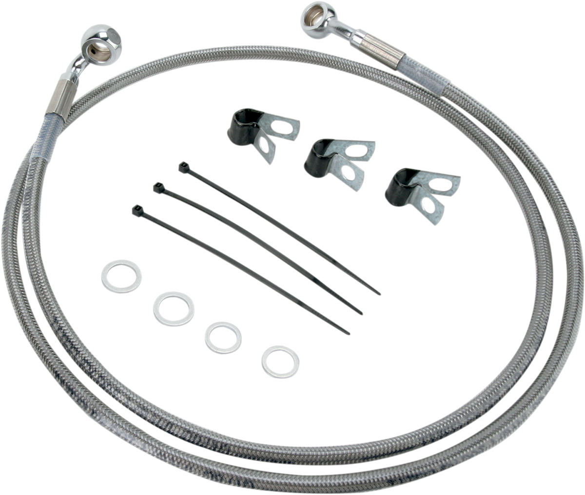 Drag Specialties Extended Length Stainless Steel Brake Line Kit