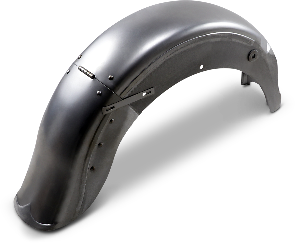 Drag specialties Hinged Read Fender - Raw - Steel Harley Davidson