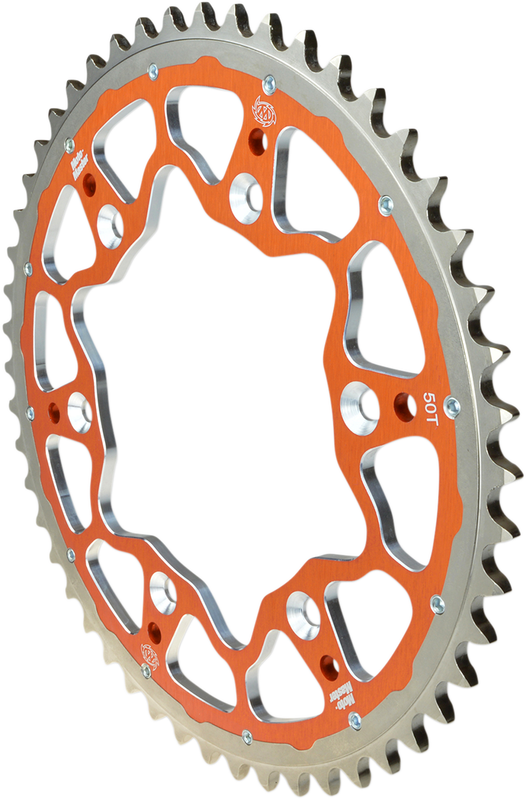 Moto-master Fusion Series Dual Ring Rear Sprocket - 50 Tooth - Orange Gas Gas/Husaberg/Husqvarna/KTM/Triumph 50T