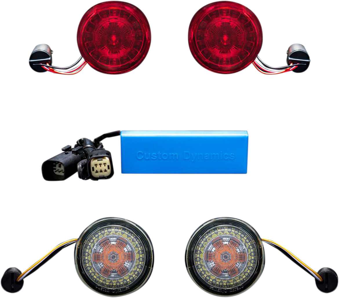 Custom Dynamics Probeam Front & Rear LED Turn Signal Kit 2009-2013 Harley FLHX