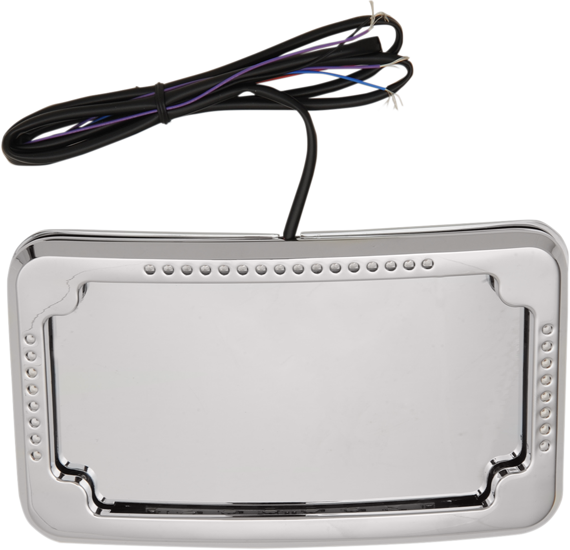 Curved Slick Signals License Plate Frame with 3-Hole Backing Plate