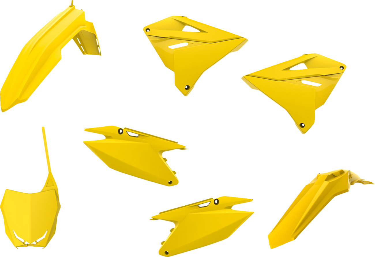 Polisport Body Kit - Restyle - Yellow - RM 125/250 2001-2007 Suzuki RM125 / 2001-2008 Suzuki RM250 / 2008-2008 Suzuki RM 125
