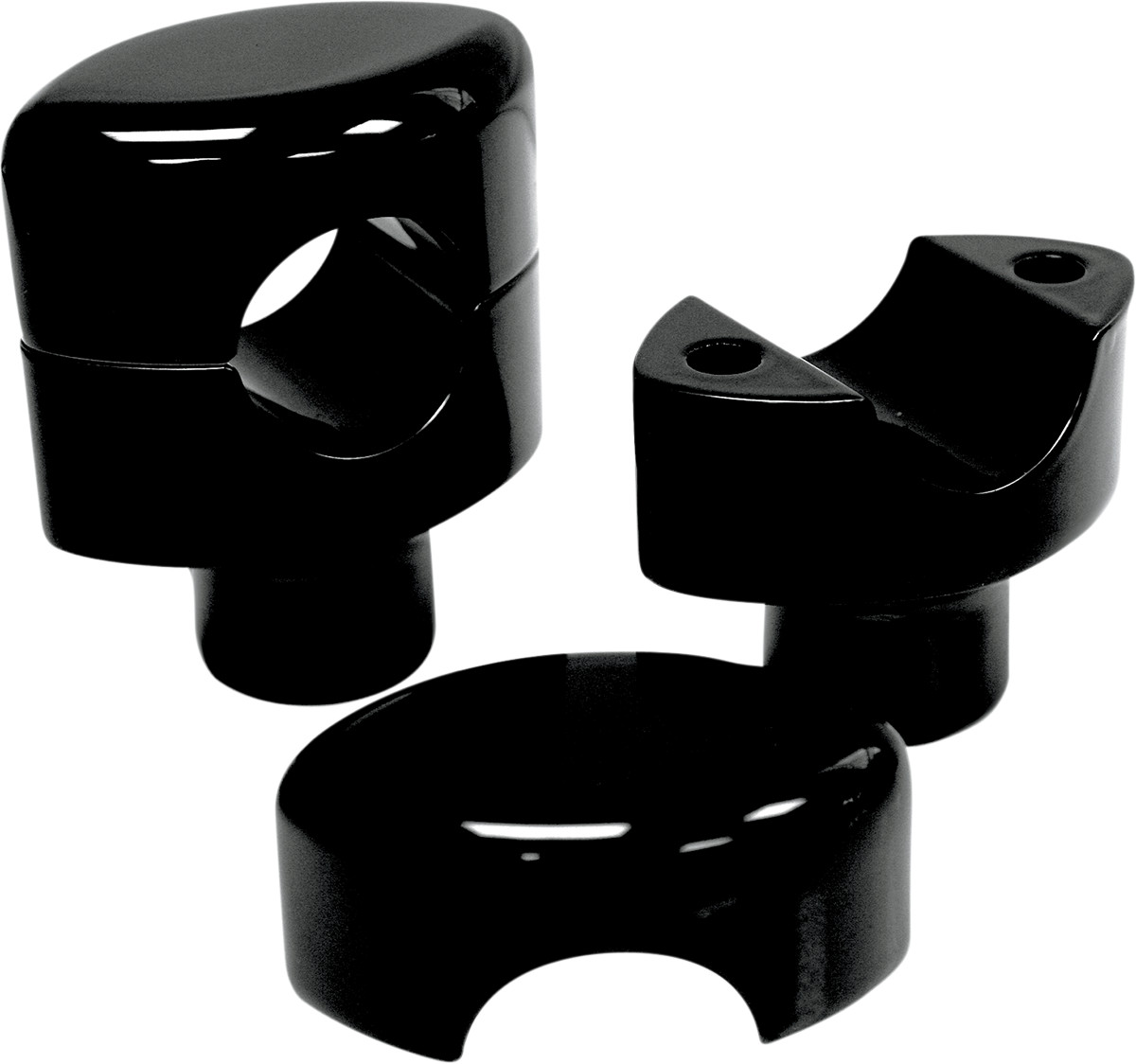 La choppers Handlebar Risers for 1" Handlebars - Smooth - 1-1/2" - Black Yamaha/Suzuki/Honda/Kawasaki