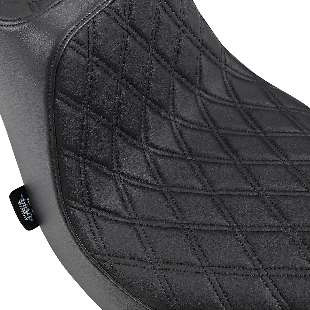 Drag specialties seats Predator III Seat - Double Diamond - Black Stitching - FLFB/S '18-'25 Harley Davidson