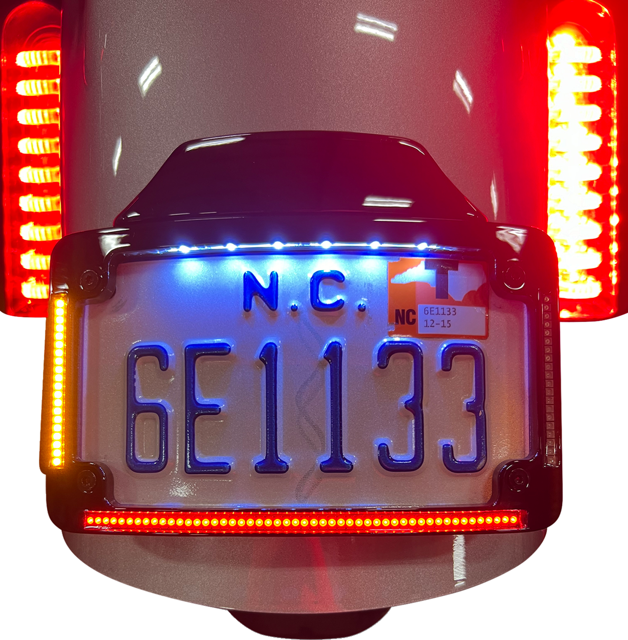 Custom dynamics License Plate Frame - LED - Black Harley Davidson