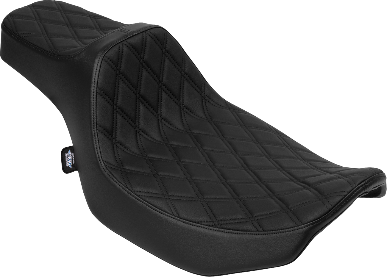 Drag specialties seats Extended Reach Predator III Set - Vinyl - Black Double Diamond Stitch - FLH/FLT '23-'24 Harley Davidson
