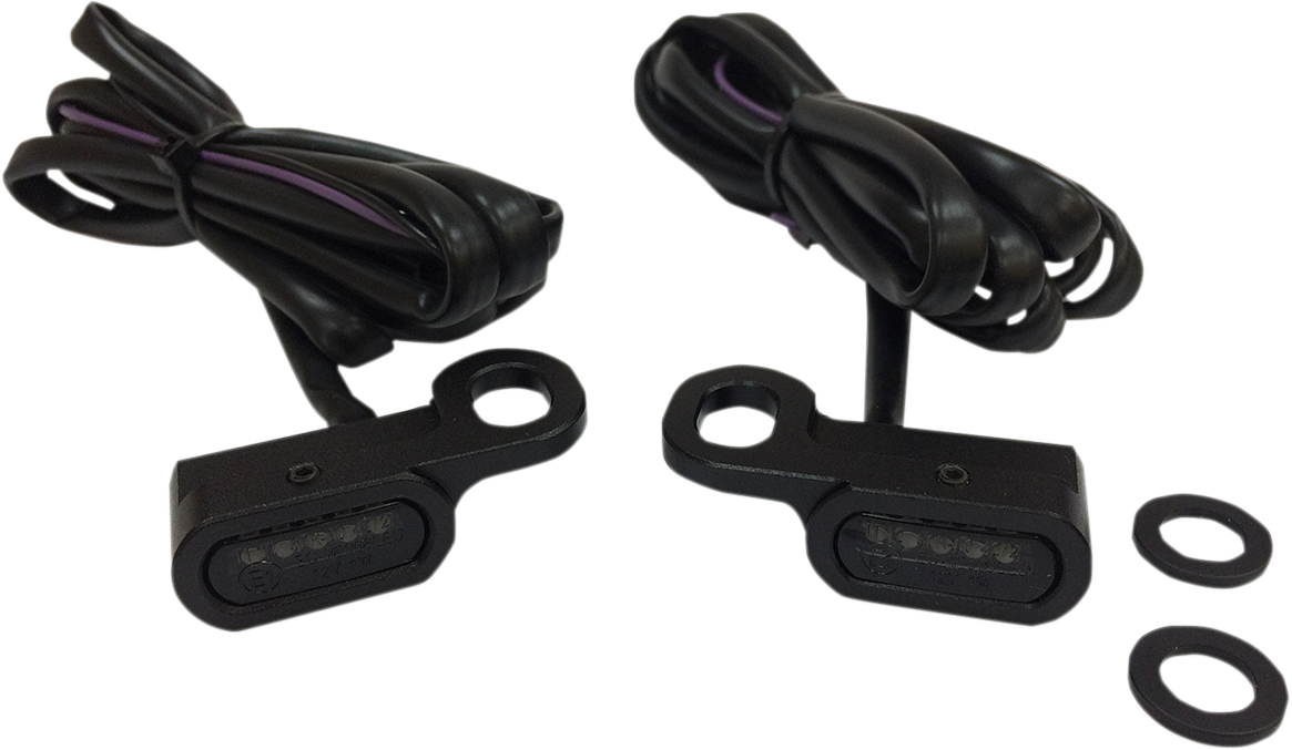 Drag specialties LED Handlebar Marker Lights - Hydraulic Clutch - Black/Smoke Harley Davidson