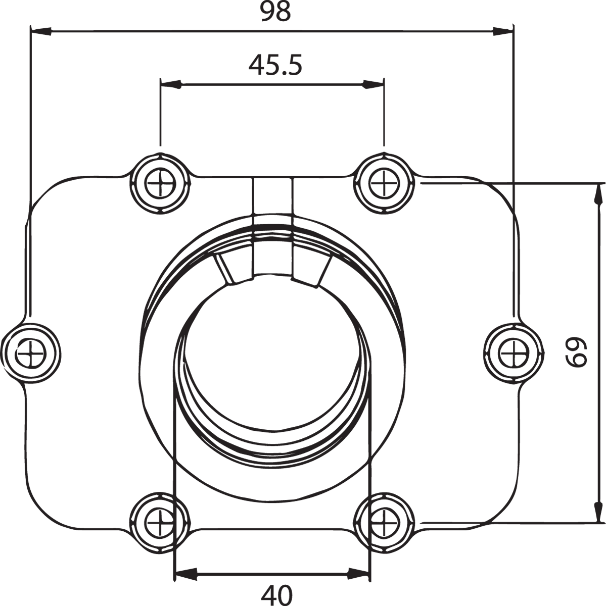 Carburetor Mounting Flange