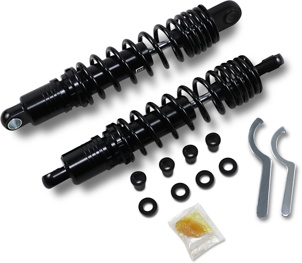 Drag specialties shocks Premium Ride-Height Adjustable Shocks - Black - Heavy Duty - 13.5" Harley Davidson