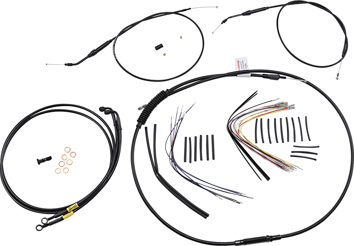 Burly Handlebar Cable Installation Kit For Harley w/ ABS