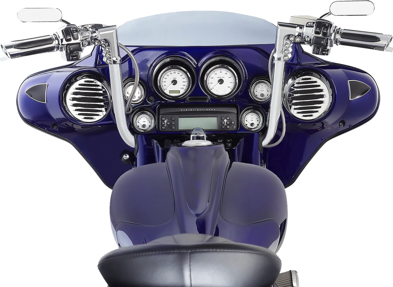 Arlen ness Deep Cut Comfort Series Grips - TBW - Chrome Harley Davidson