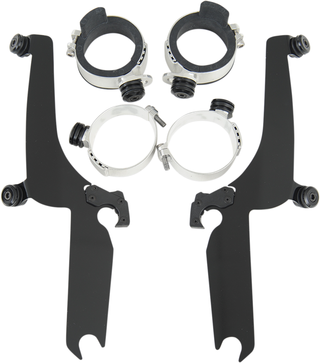 Memphis shades Trigger Lock Sportshield Mounting Kit - XVS 650/1100 Classic - Black Yamaha