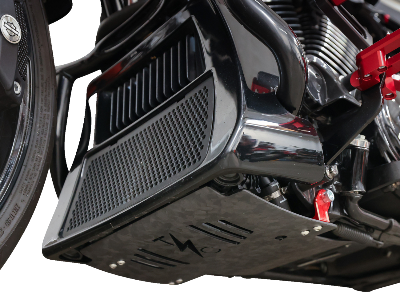 Thrashin supply co. Skid Plate - Carbon Fiber/Forged - With Red Brackets - FLHX/FLTRX 2024-2024 Harley Davidson FLTRX Road Glide / 2024-2024 Harley Davidson FLHX Street Glide
