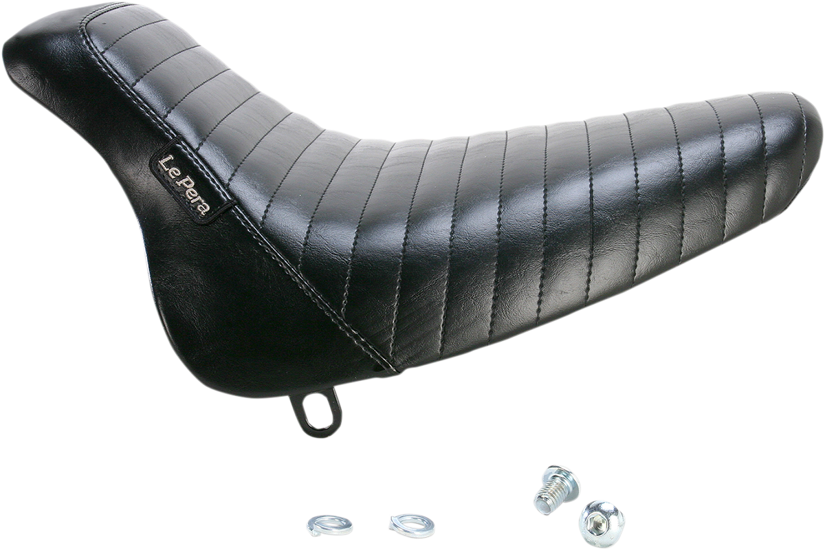 Le pera Bare Bones Solo Seat - Pleated - Black - Softail '00-'07 Harley Davidson