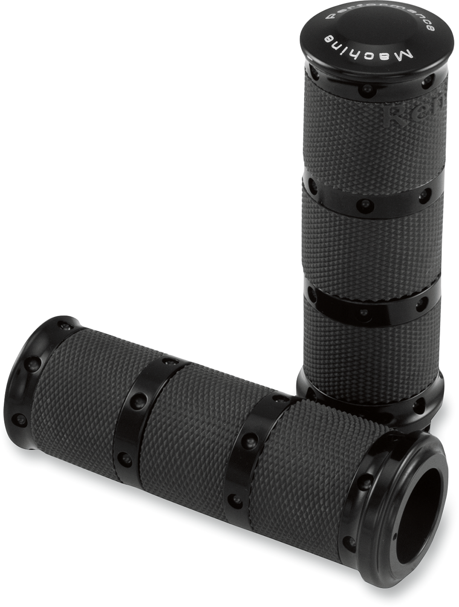 Performance Machine Black TBW Hand Grips for 2008-2022 Harley Touring Softail