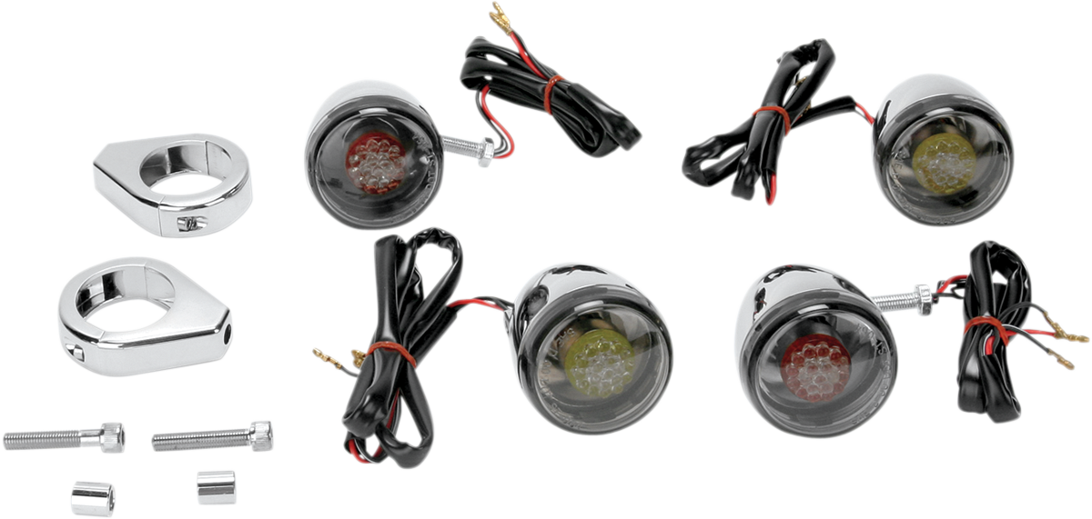 Drag specialties Turn Signal Kit - Red/Smoke