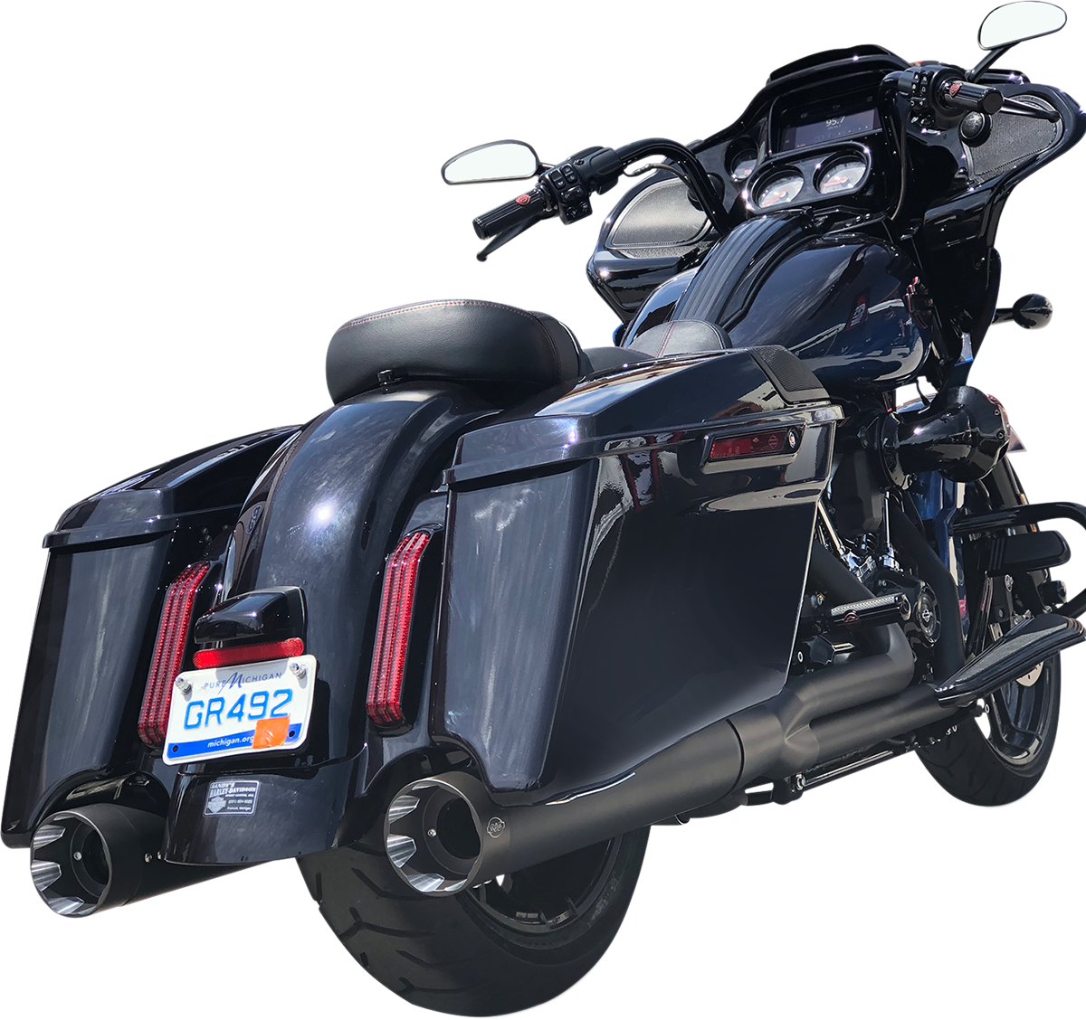 S&s cycle Shadow Muffler Kit - Black Harley Davidson