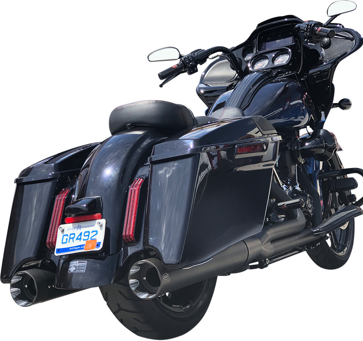 S&s cycle Shadow Muffler Kit - Black Harley Davidson