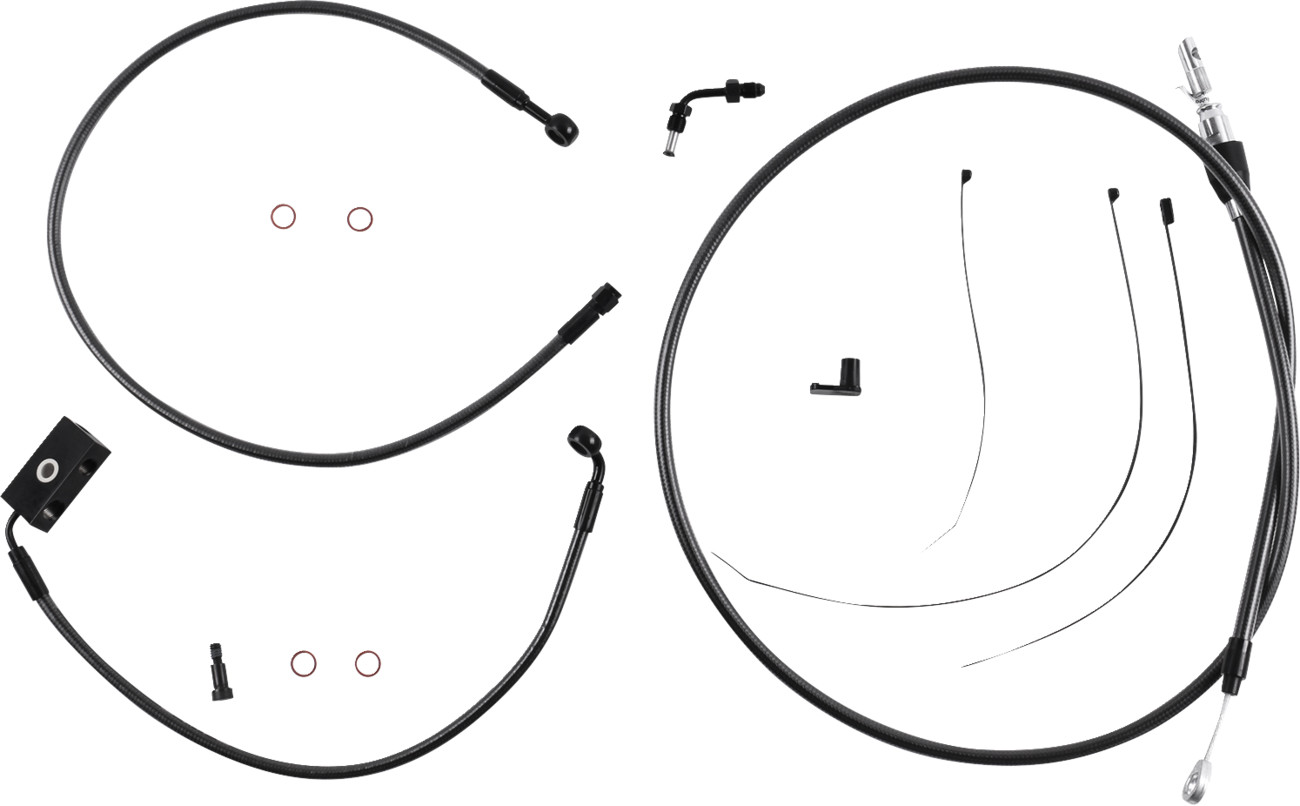 Magnum shielding Black Pearl™ Designer Handlebar Installation Kit - 6" - '18-'24 Softail Harley Davidson