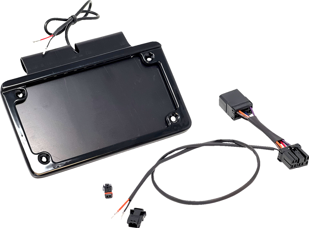 Namz Saddlebag Tag Holder With Illuminated License Plate Frame For Harley Touring 1997-2013