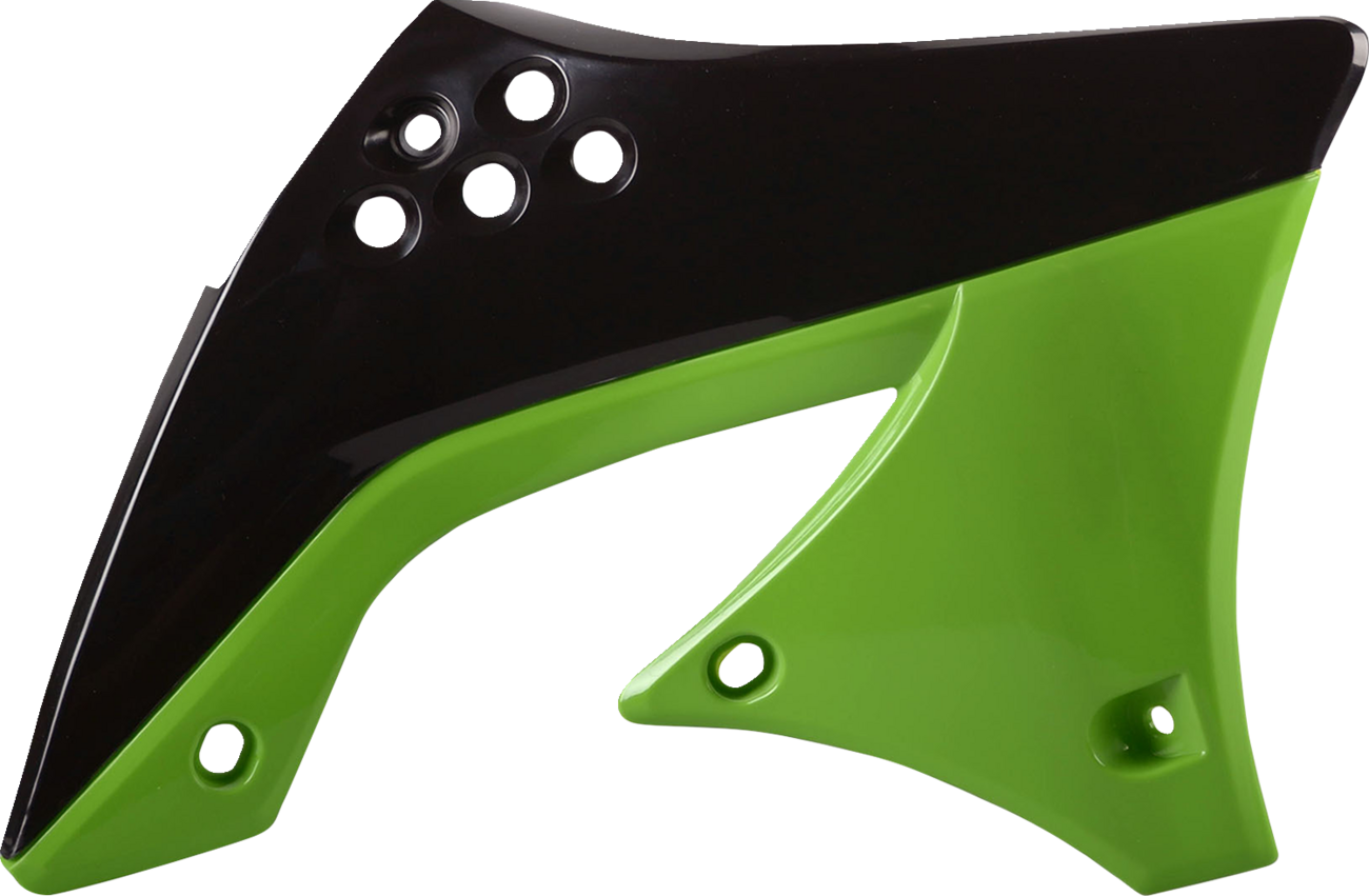 Polisport 8412900004 Radiator Cover Black Green Kawasaki KX450F 2009-2011