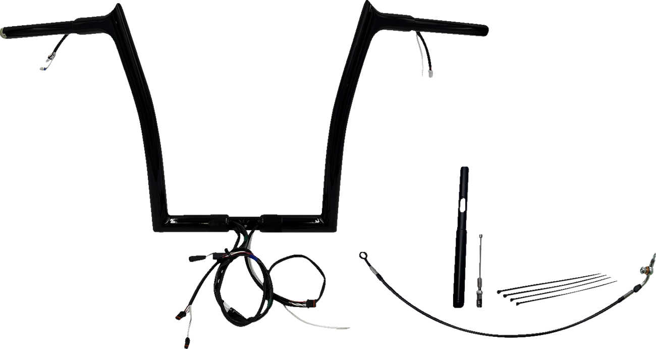 Fat Baggers Inc. 1 1/4" Wired Pointed Top Handlebar Kit For Harley Road Glide 2021-2025