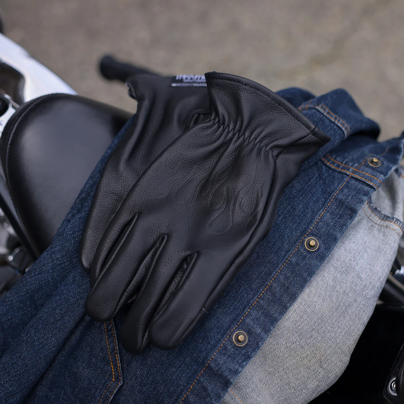 Thrashin supply co. Roper Leather Gloves