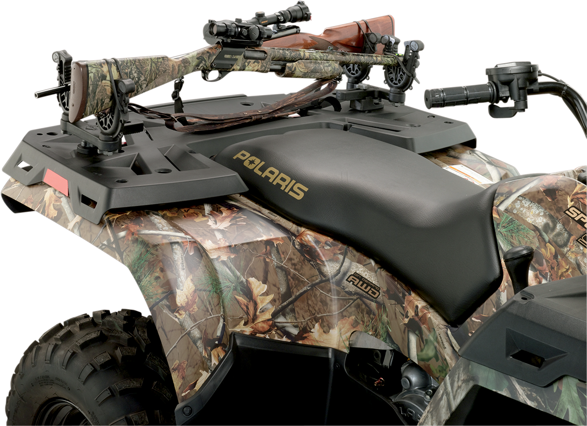 Moose Black FlexGrip UTV ATV Side by Side Double Gun & Bow Rack for Polaris