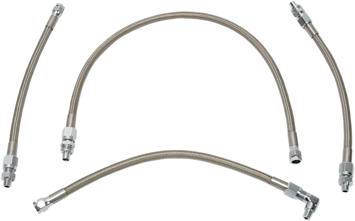 Drag Specialties Stainless Steel Braided Oil Line Kit