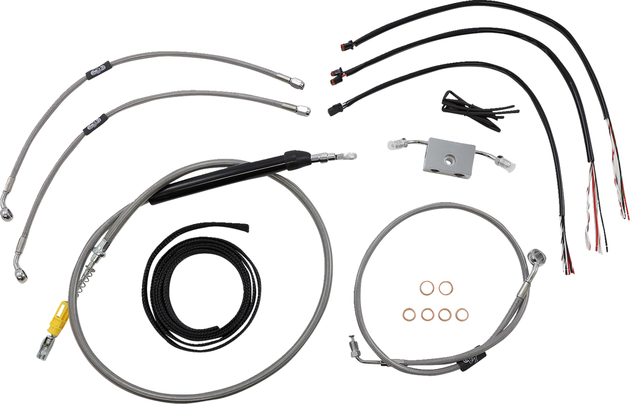 LA Choppers Handlebar Cable Brake Line And Wire Kit For Harley