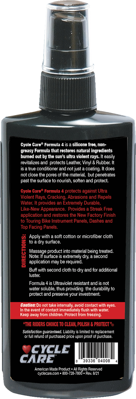 Cycle care formulas Formula 4 Leather, Vinyl And Rubber Conditioner