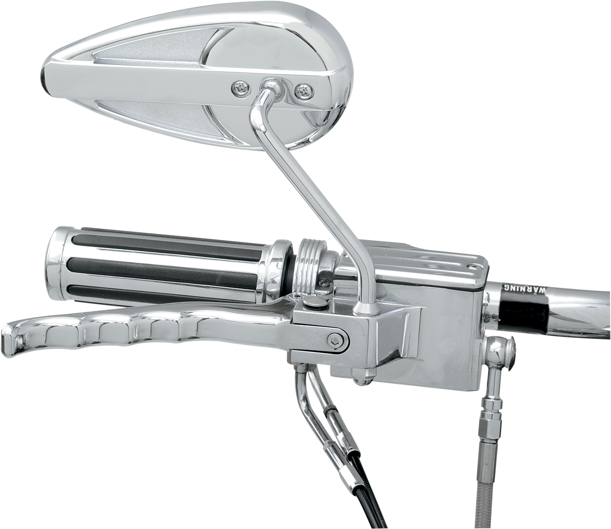 Drag specialties Mirror - Side View - Teardrop - Chrome - Right - Each