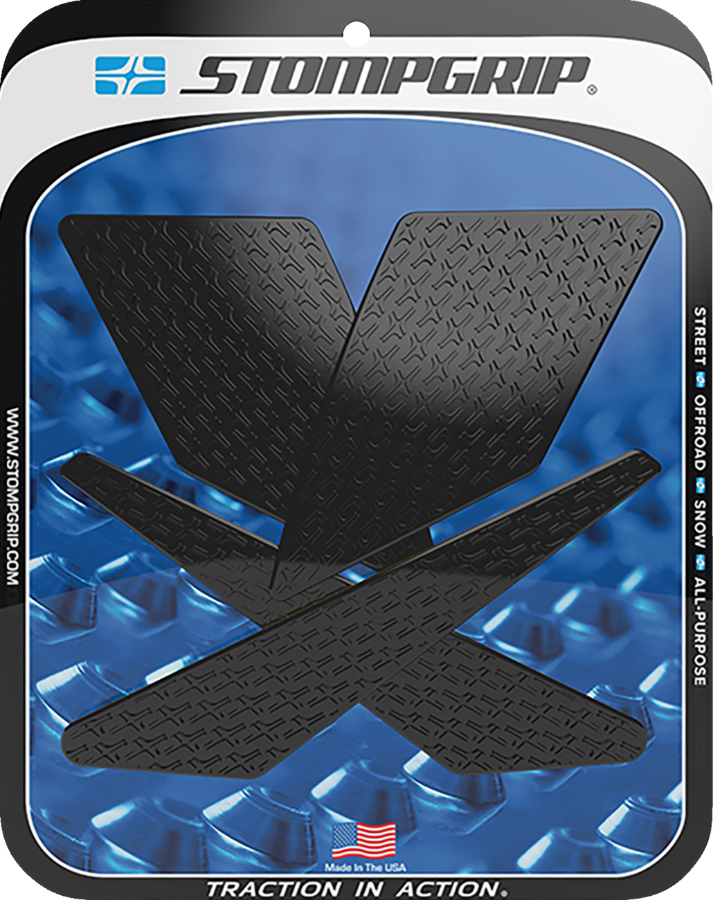 Stompgrip Traction Pad Tank Grips - Icon - Black - KLX 300/SM 2021-2025 Kawasaki KLX300 / 2021-2025 Kawasaki KLX300SM
