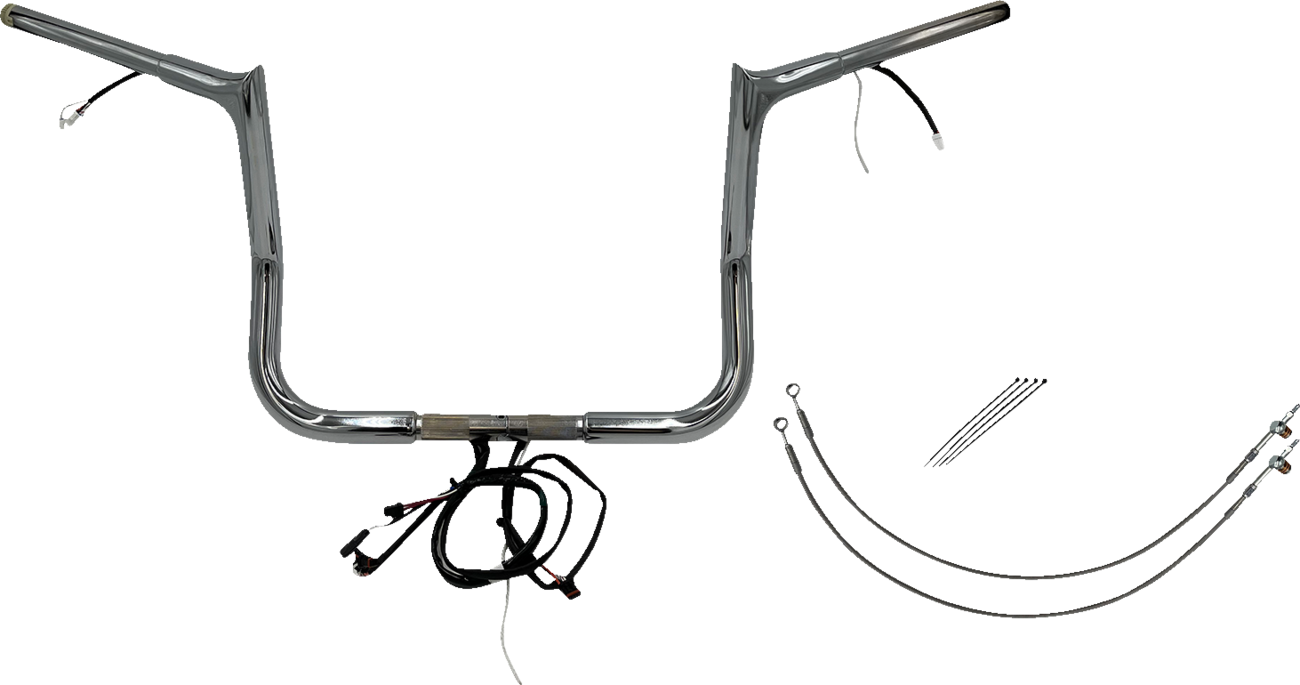 Fat Baggers Inc. 1 1/4" Wired Pointed Top Handlebar Kit For Harley Touring 2016-2020