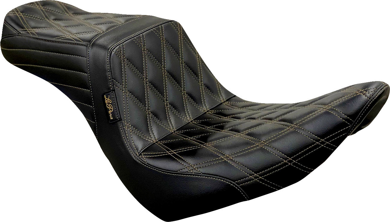 Le pera Tailwhip Seat - Diamond w/ Chestnut Stitching - Black - FXLR/FLSB '18-'23 Harley Davidson