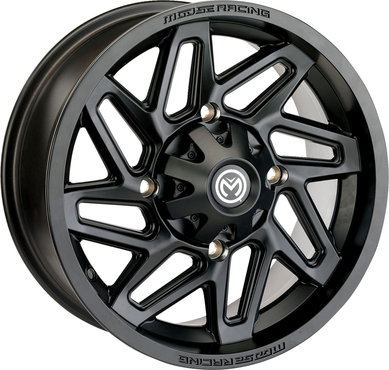 Moose offroad Wheel - 361X - Rear - Black - 12x8 - 4/136 - 4+4 Can-Am/Honda/Kawasaki