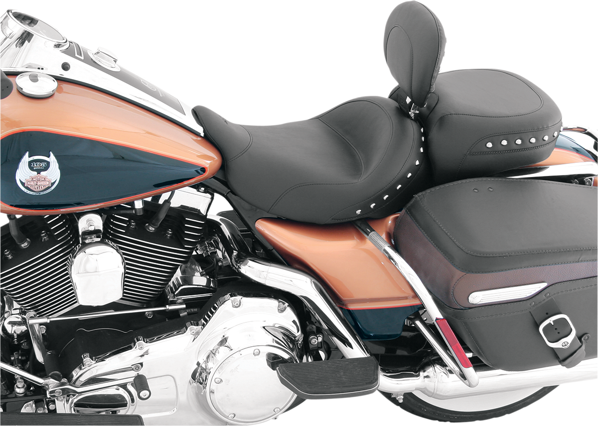 Mustang Wide Solo Seat & Backrest 20082021 Harley Touring Street Glide